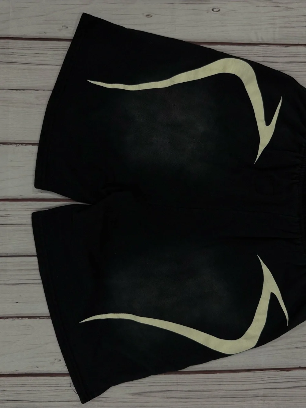Men’s Black Graphic Athletic Shorts
